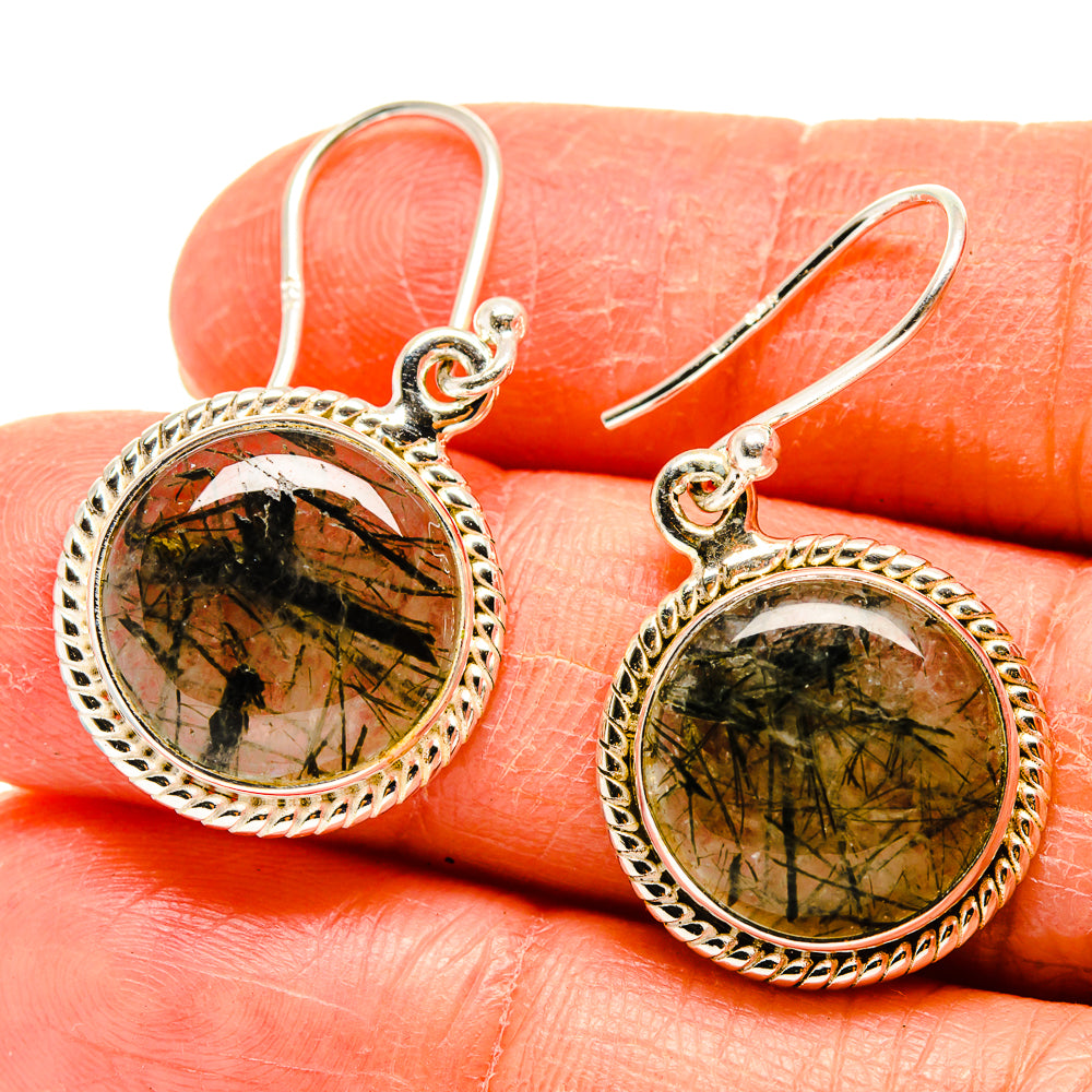 Tourmalinated Quartz Earrings handcrafted by Anasilvercos - EARR416647