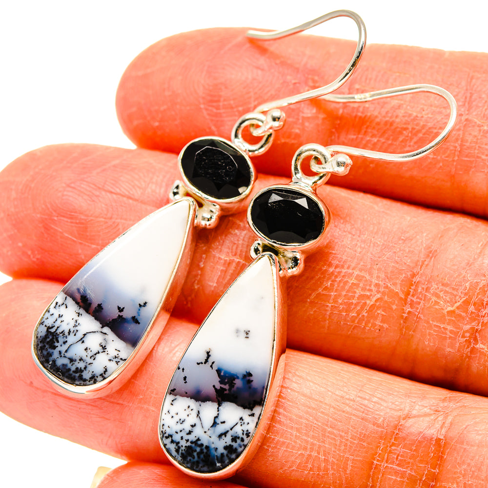 Dendritic Opal Earrings handcrafted by Anasilvercos - EARR416652