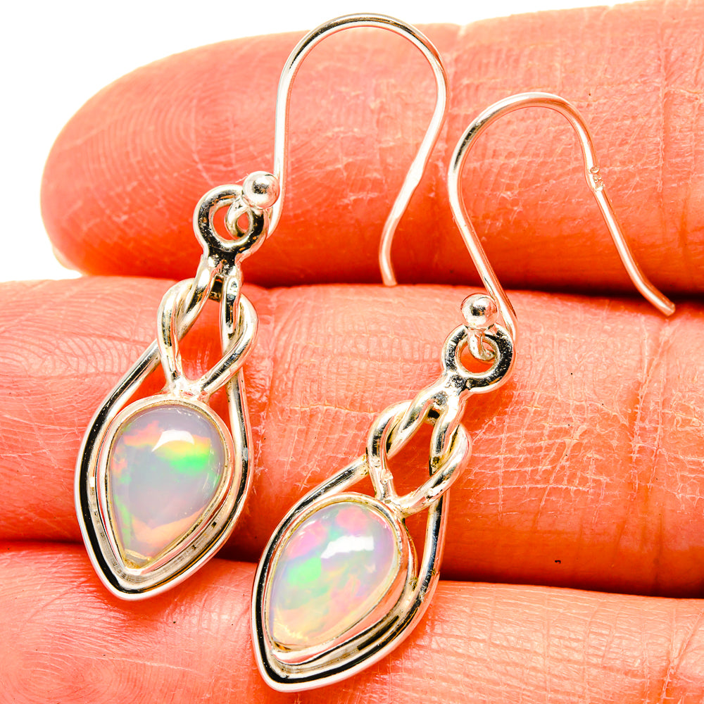 Ethiopian Opal Earrings handcrafted by Anasilvercos - EARR416657