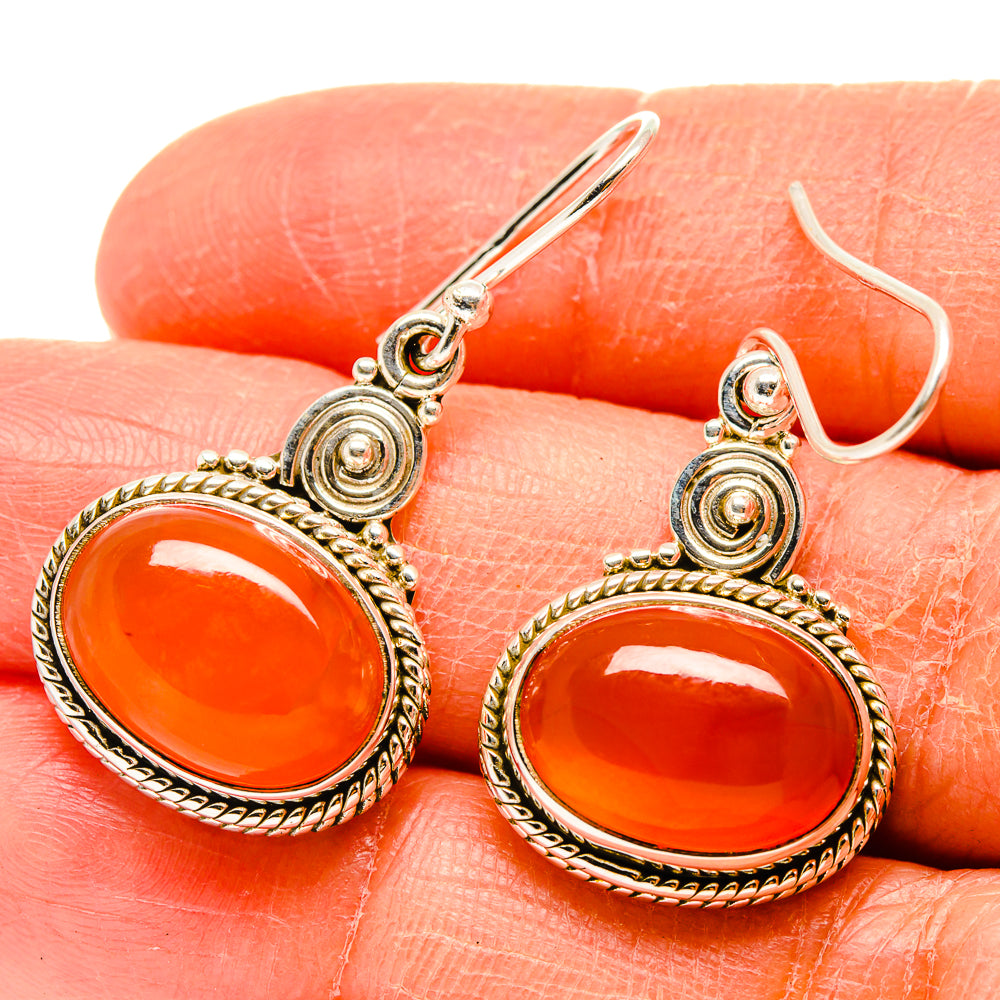 Carnelian Earrings handcrafted by Anasilvercos - EARR416658