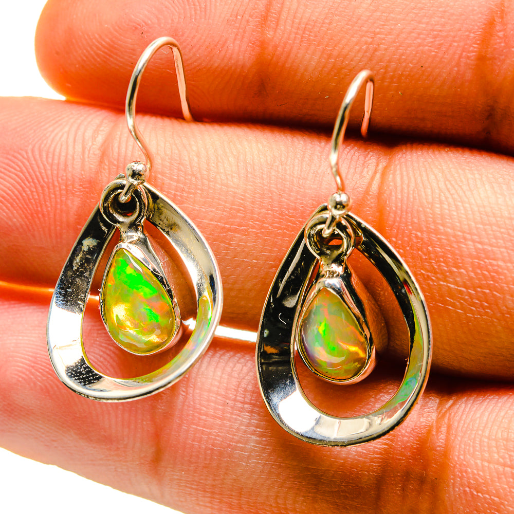 Ethiopian Opal Earrings handcrafted by Anasilvercos - EARR416665