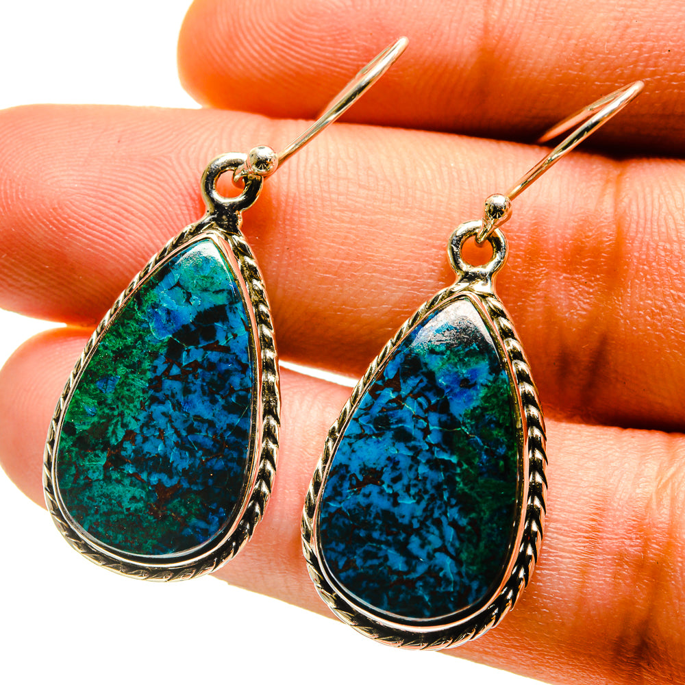 Shattuckite Earrings handcrafted by Anasilvercos - EARR416672