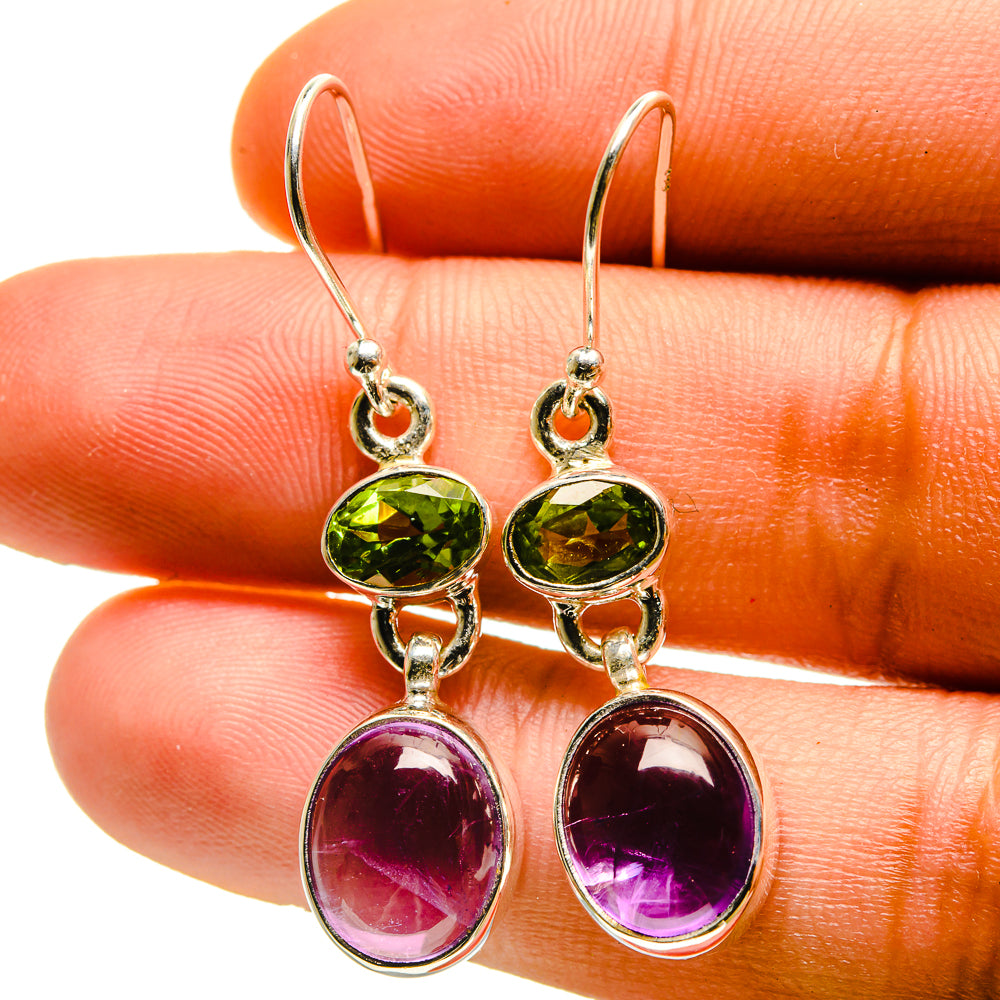 Amethyst Earrings handcrafted by Anasilvercos - EARR416673