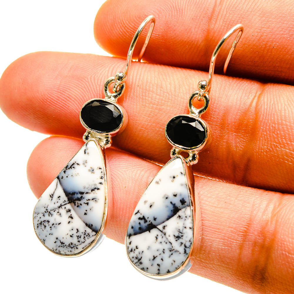 Dendritic Opal Earrings handcrafted by Anasilvercos - EARR416695