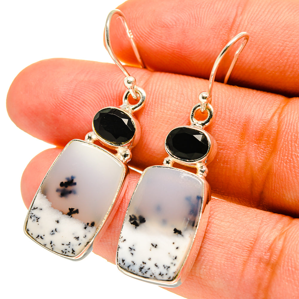 Dendritic Opal Earrings handcrafted by Anasilvercos - EARR416712