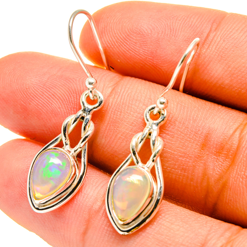 Ethiopian Opal Earrings handcrafted by Anasilvercos - EARR416714
