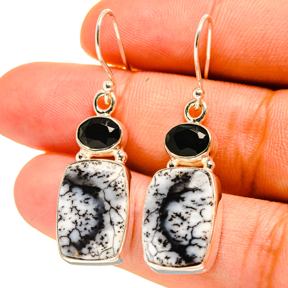 Dendritic Opal Earrings handcrafted by Anasilvercos - EARR416717