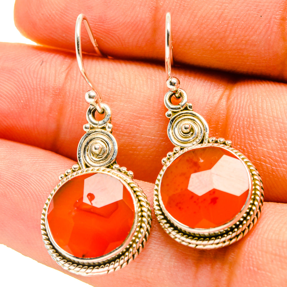 Carnelian Earrings handcrafted by Anasilvercos - EARR416719
