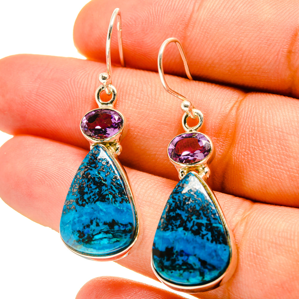 Shattuckite Earrings handcrafted by Anasilvercos - EARR416720