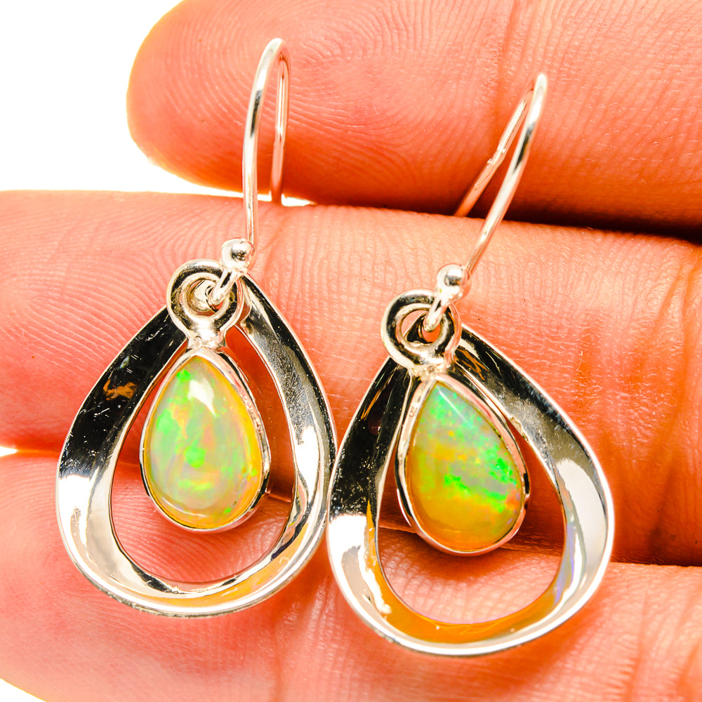 Ethiopian Opal Earrings handcrafted by Anasilvercos - EARR416725