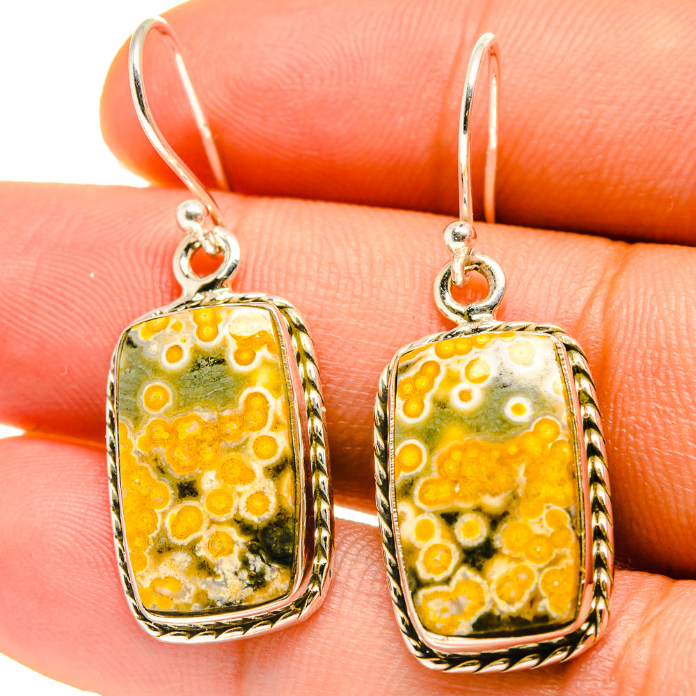 Ocean Jasper Earrings handcrafted by Anasilvercos - EARR416728