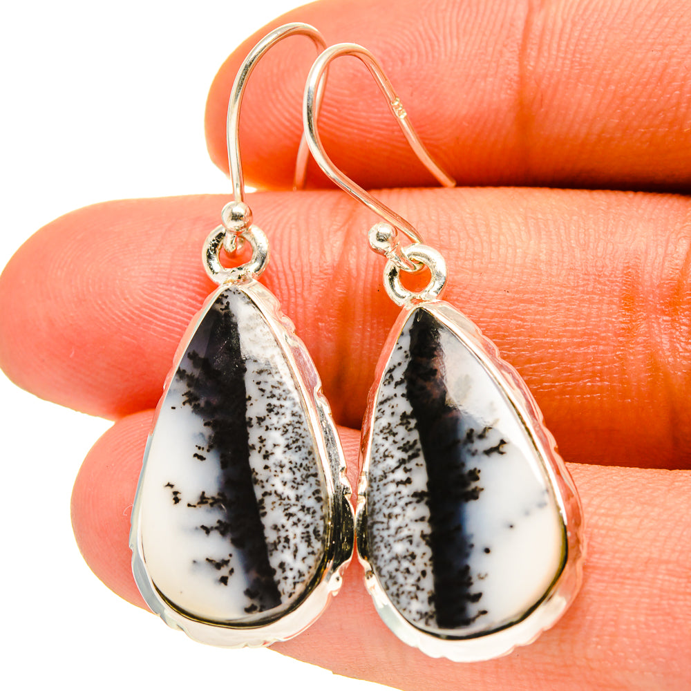 Dendritic Opal Earrings handcrafted by Anasilvercos - EARR416747