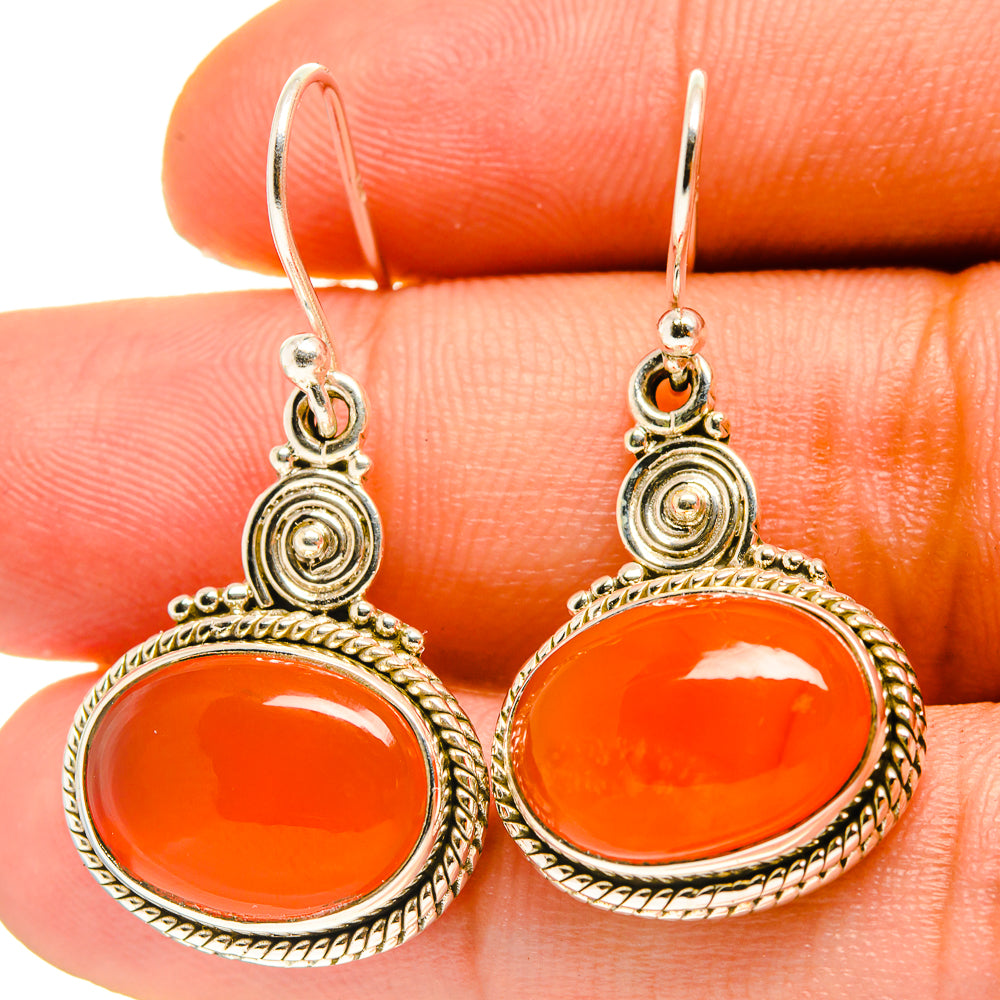 Carnelian Earrings handcrafted by Anasilvercos - EARR416759