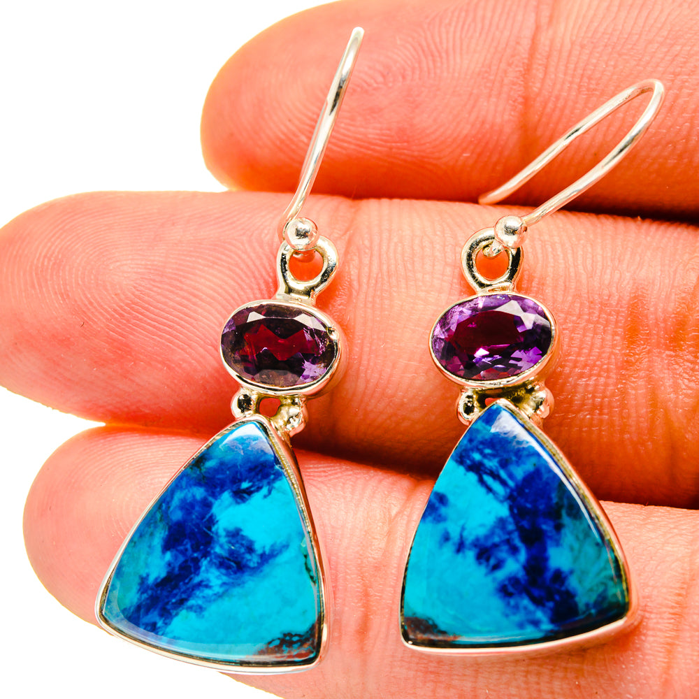 Shattuckite Earrings handcrafted by Anasilvercos - EARR416761