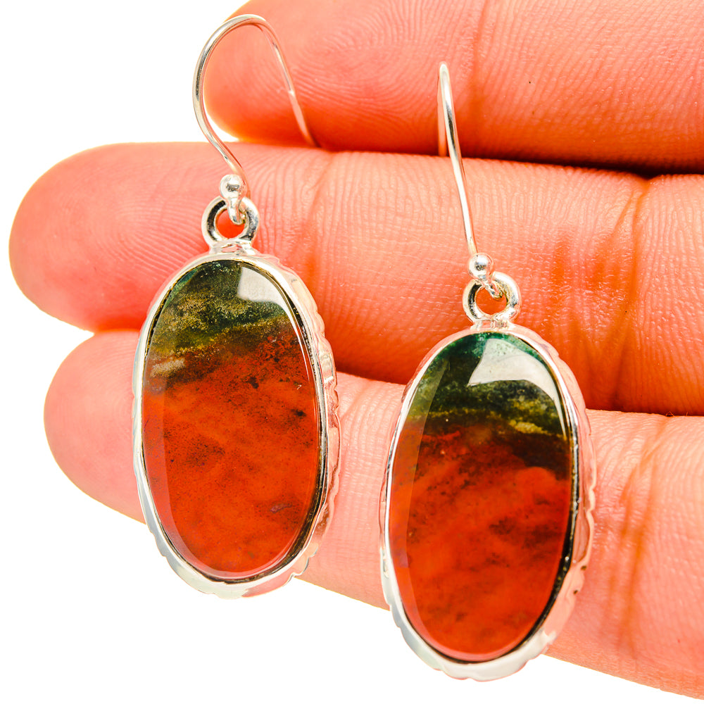 Bloodstone Earrings handcrafted by Anasilvercos - EARR416763