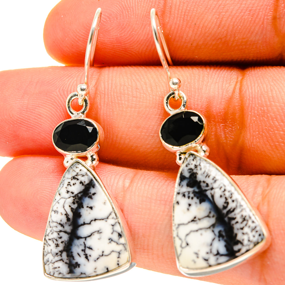 Dendritic Opal Earrings handcrafted by Anasilvercos - EARR416766