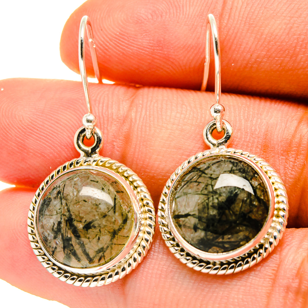 Tourmalinated Quartz Earrings handcrafted by Anasilvercos - EARR416775