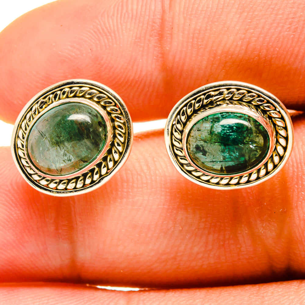 Green Aventurine Earrings handcrafted by Anasilvercos - EARR416780