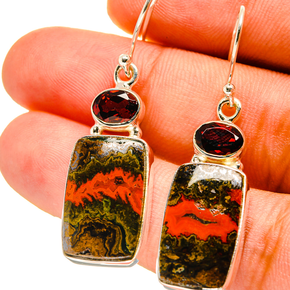 Moroccan Agate Earrings handcrafted by Anasilvercos - EARR416783