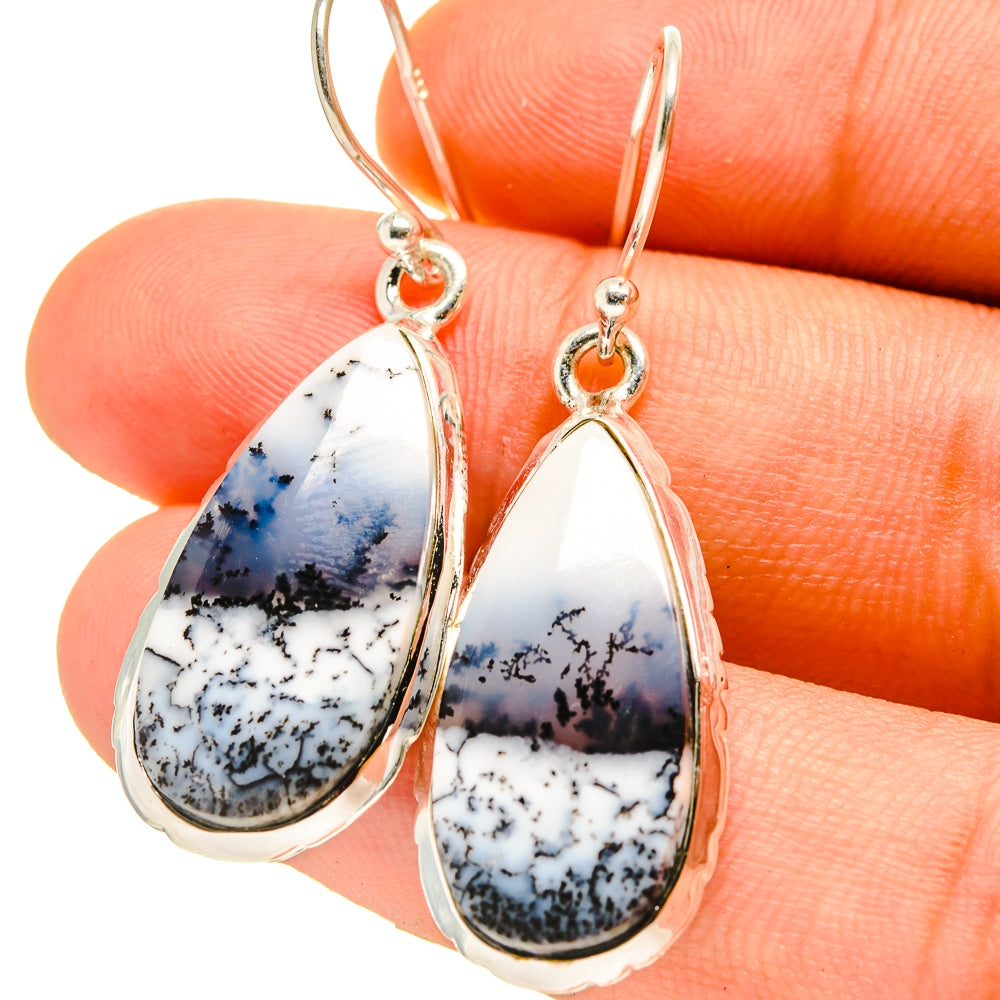 Dendritic Opal Earrings handcrafted by Anasilvercos - EARR416784
