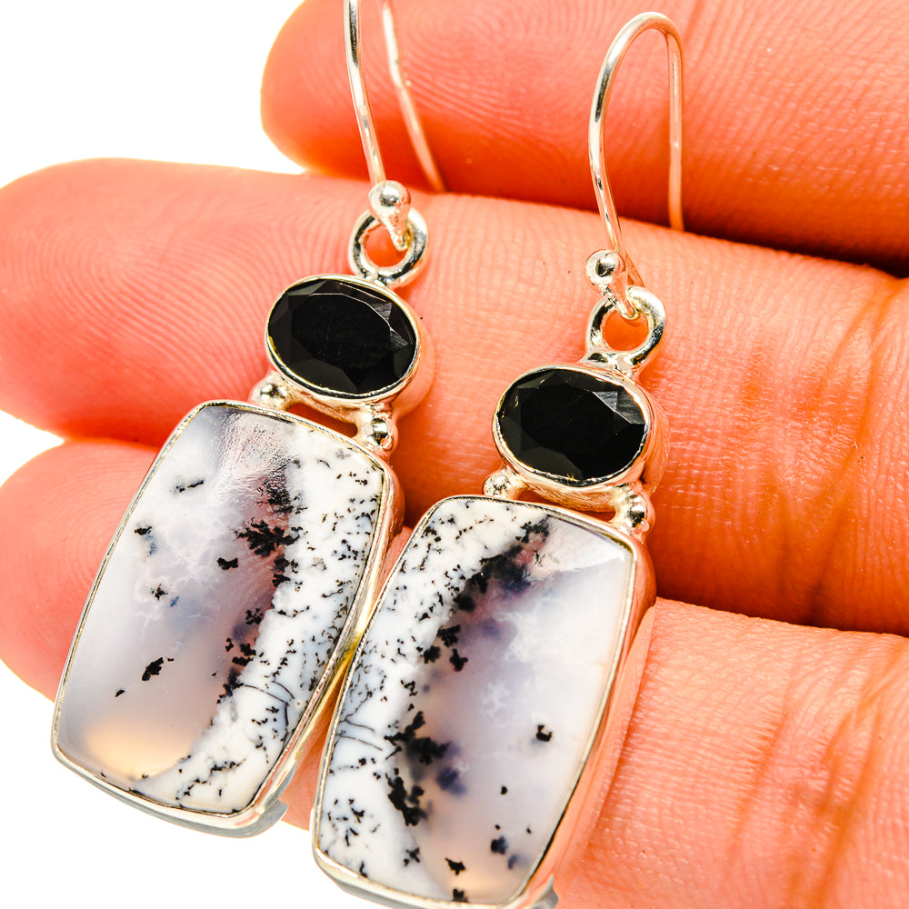 Dendritic Opal Earrings handcrafted by Anasilvercos - EARR416787