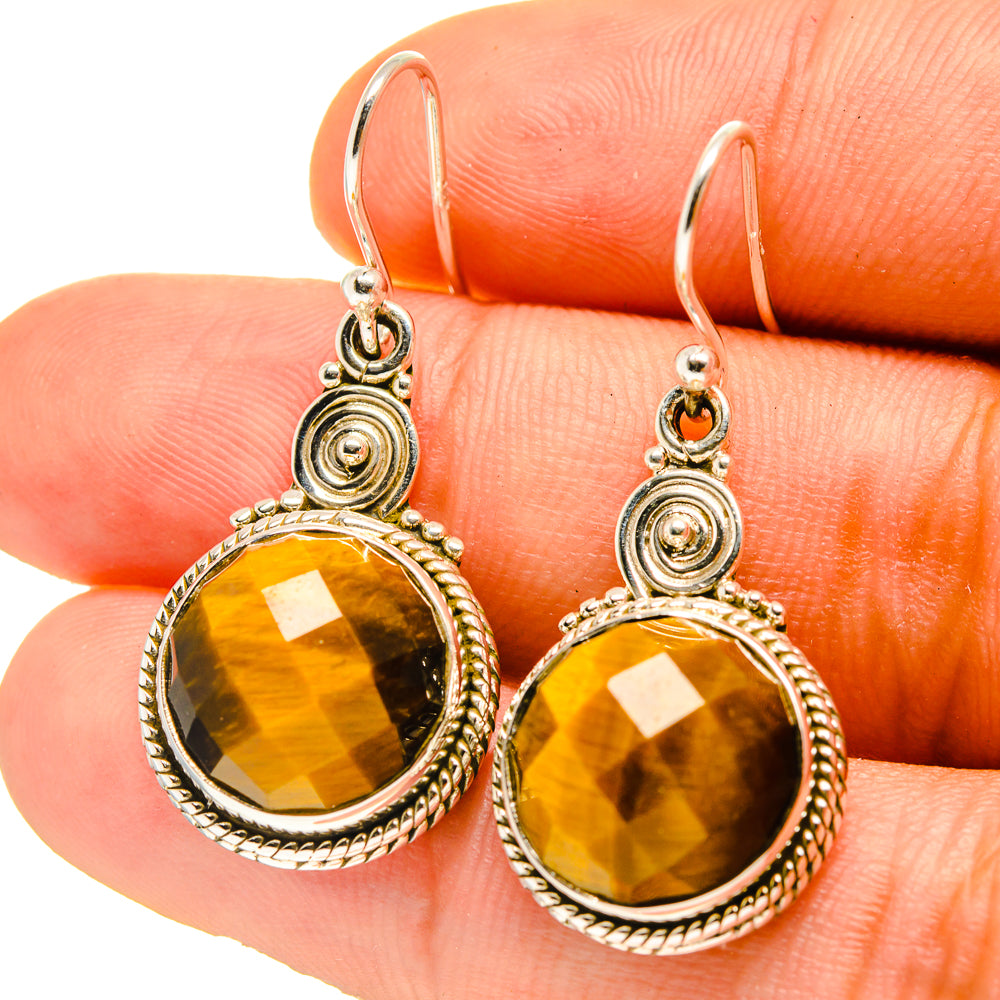 Tiger Eye Earrings handcrafted by Anasilvercos - EARR416793