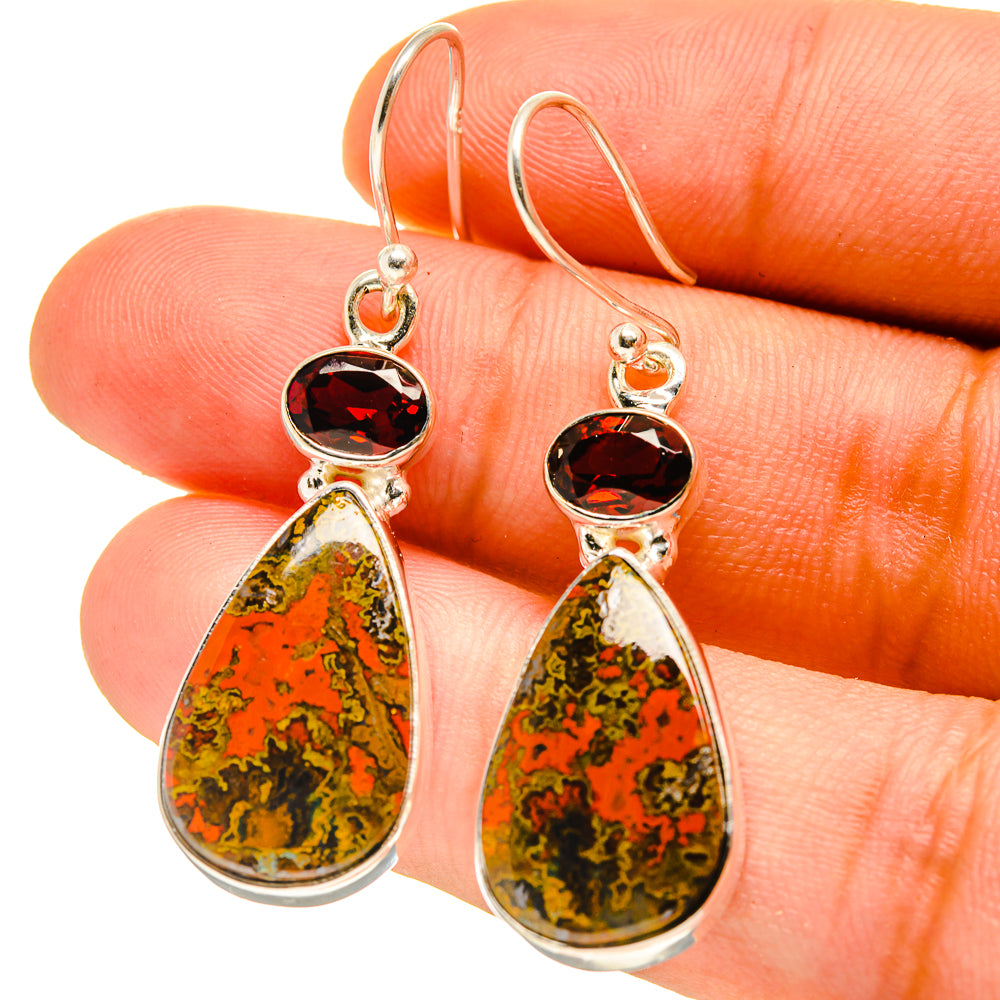 Moroccan Agate Earrings handcrafted by Anasilvercos - EARR416795