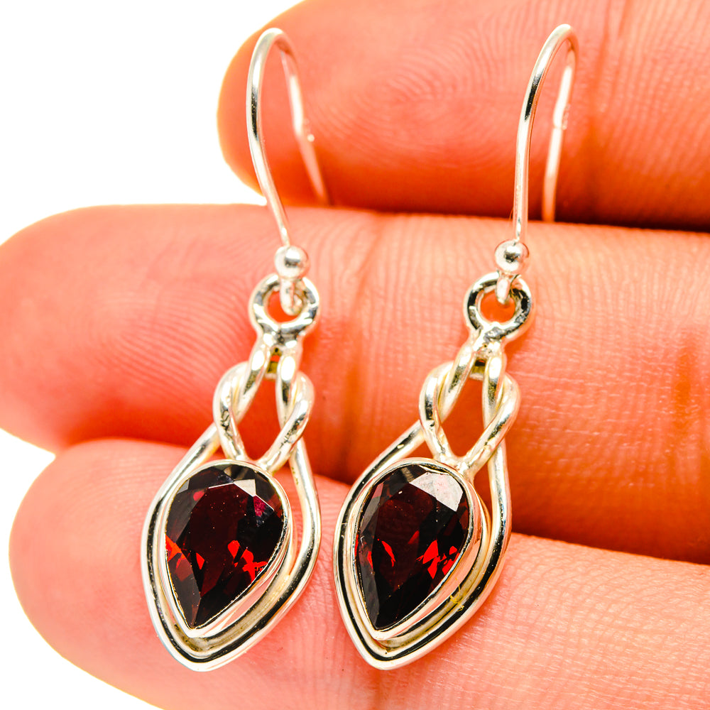 Garnet Earrings handcrafted by Anasilvercos - EARR416809