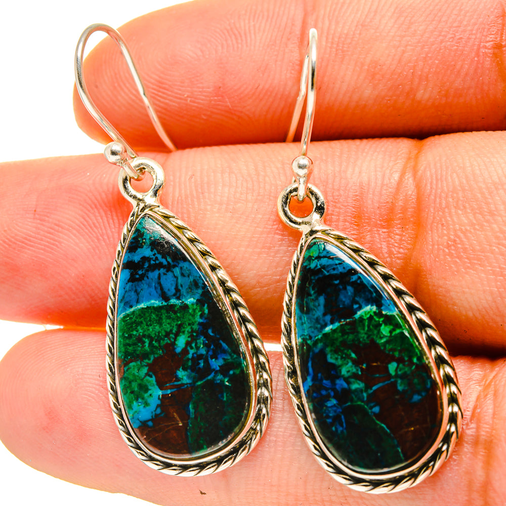 Shattuckite Earrings handcrafted by Anasilvercos - EARR416812