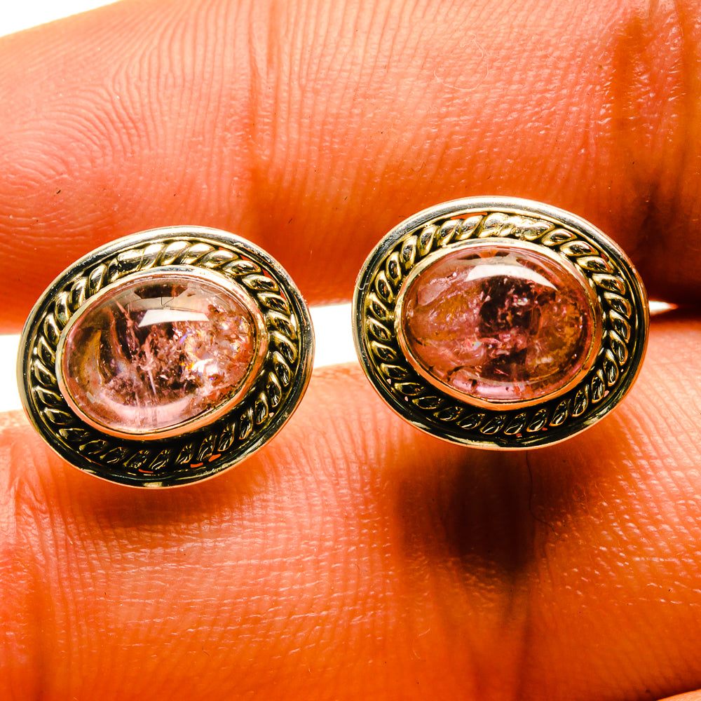 Pink Tourmaline Earrings handcrafted by Anasilvercos - EARR416816