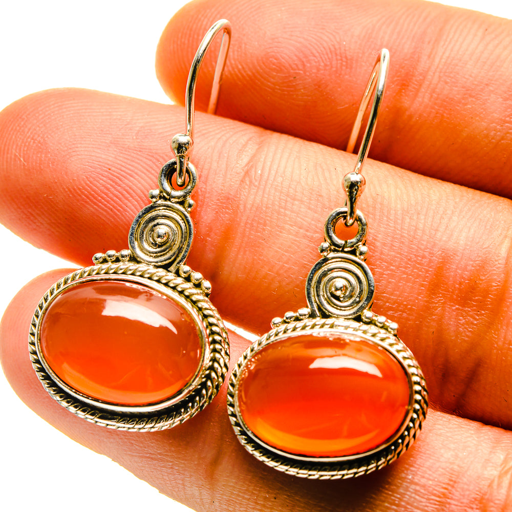 Carnelian Earrings handcrafted by Anasilvercos - EARR416824