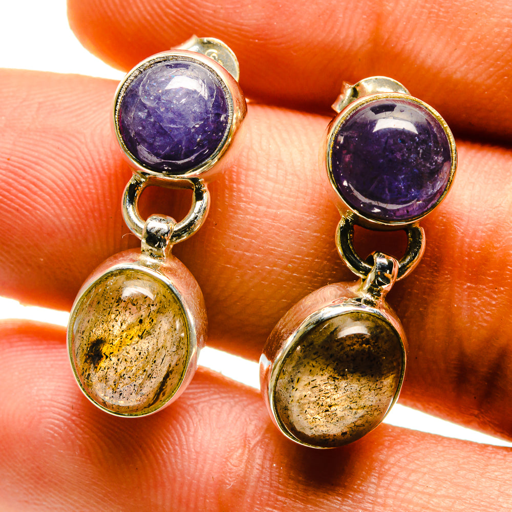 Labradorite, Tanzanite Earrings handcrafted by Anasilvercos - EARR416826