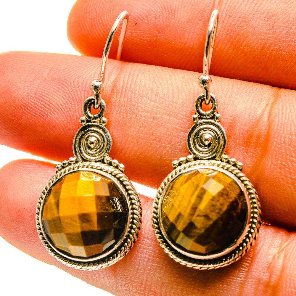 Tiger Eye Earrings handcrafted by Anasilvercos - EARR416837