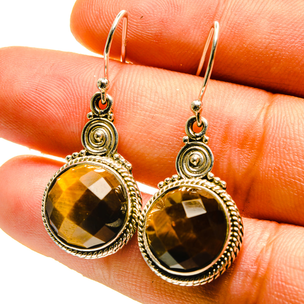 Tiger Eye Earrings handcrafted by Anasilvercos - EARR416841