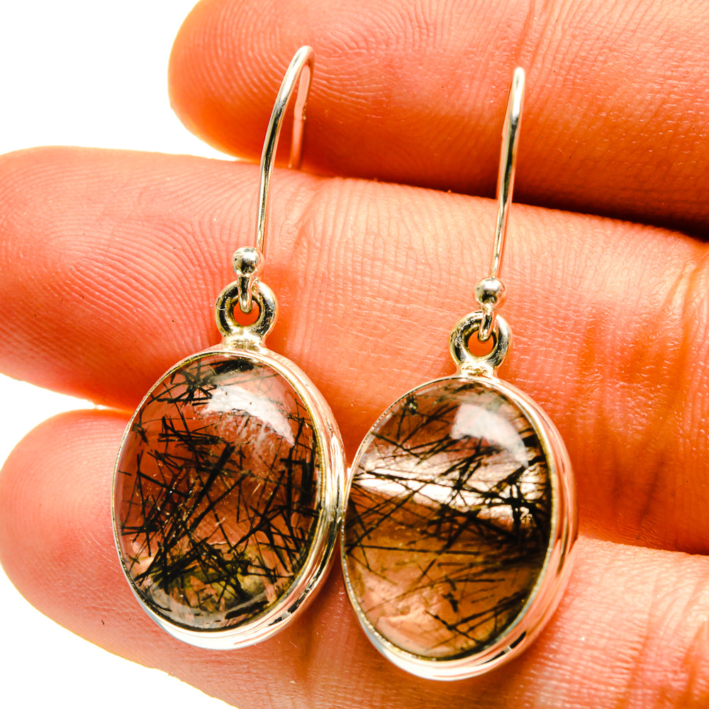 Tourmalinated Quartz Earrings handcrafted by Anasilvercos - EARR416858