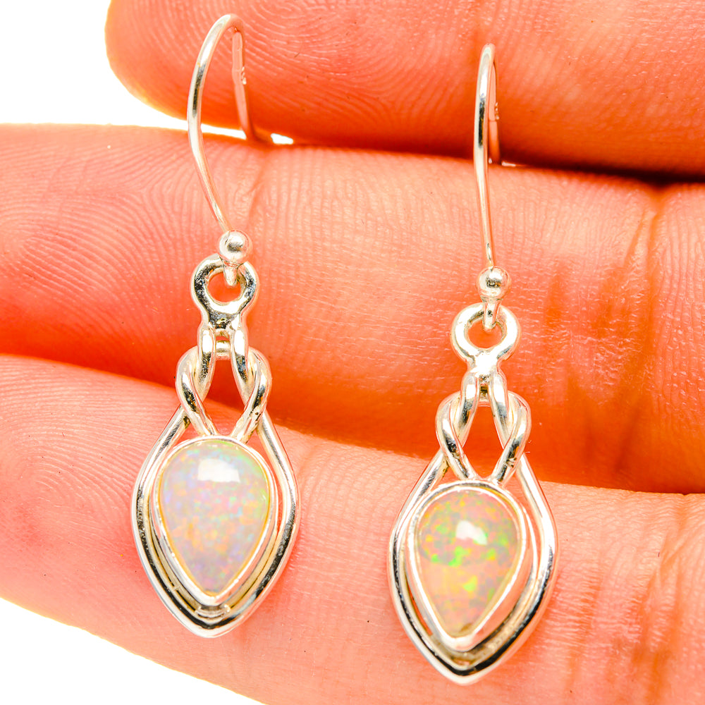 Ethiopian Opal Earrings handcrafted by Anasilvercos - EARR416864