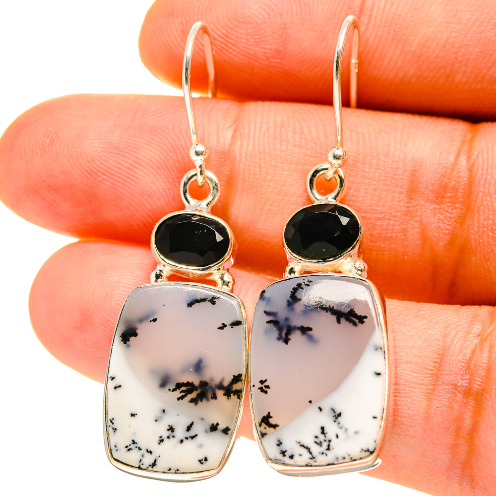 Dendritic Opal Earrings handcrafted by Anasilvercos - EARR416873