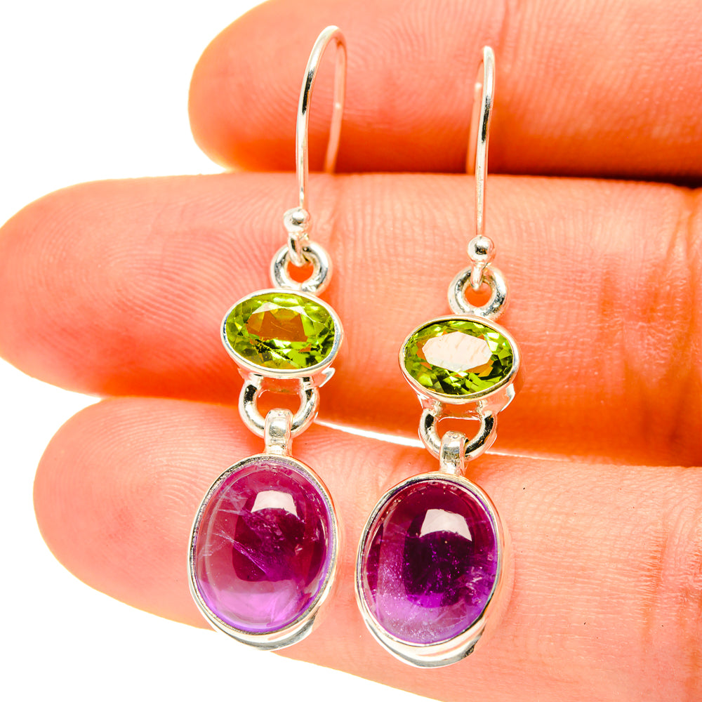 Amethyst Earrings handcrafted by Anasilvercos - EARR416888
