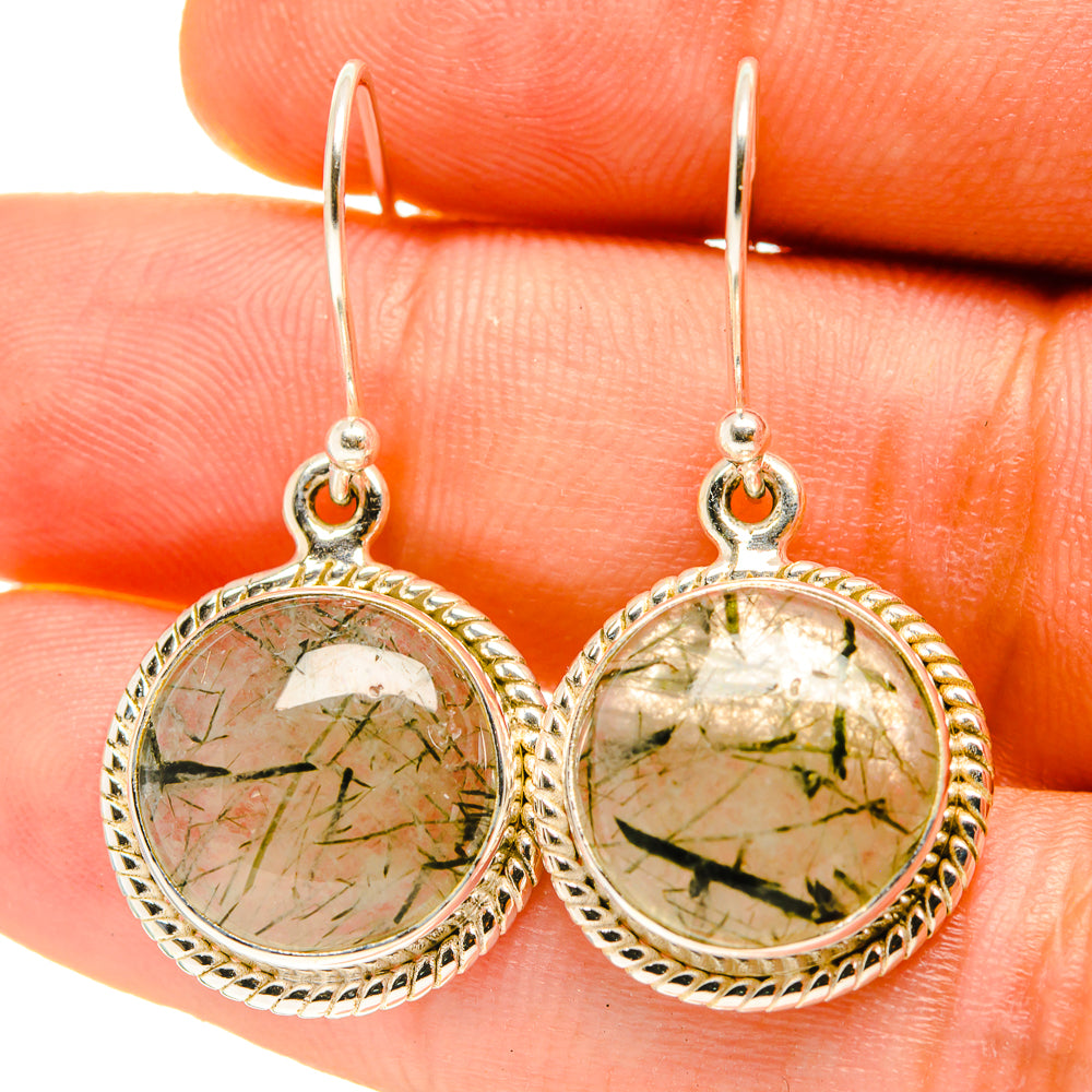 Tourmalinated Quartz Earrings handcrafted by Anasilvercos - EARR416906