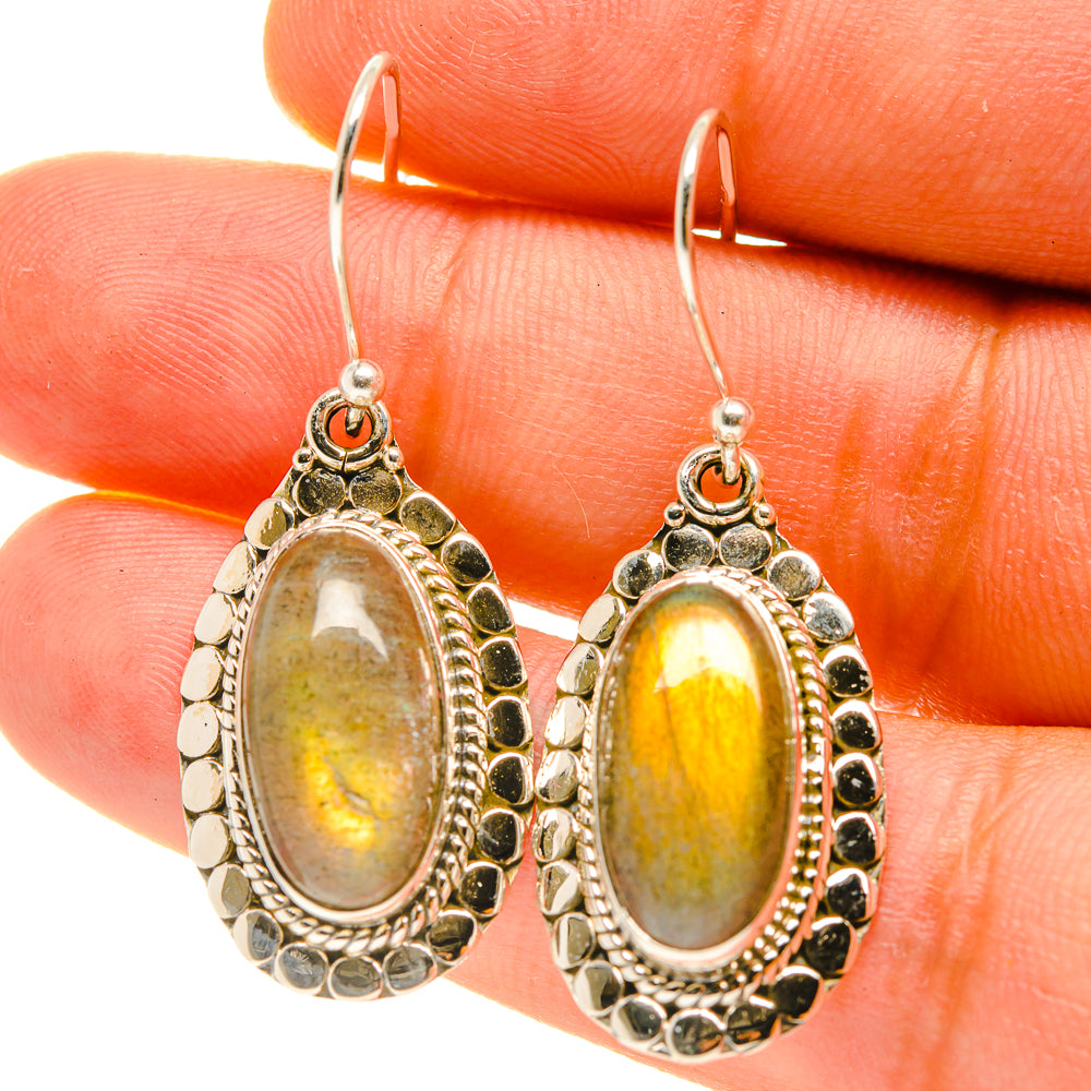 Labradorite Earrings handcrafted by Anasilvercos - EARR416909