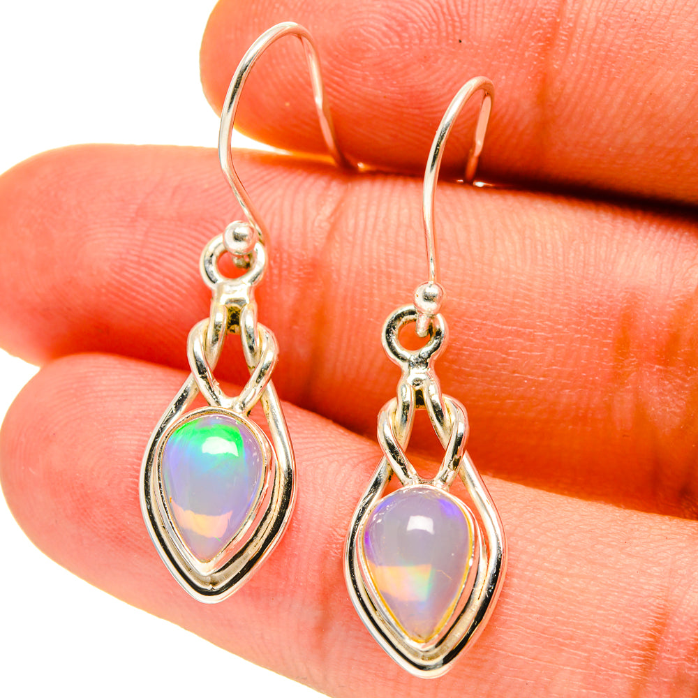 Ethiopian Opal Earrings handcrafted by Anasilvercos - EARR416917