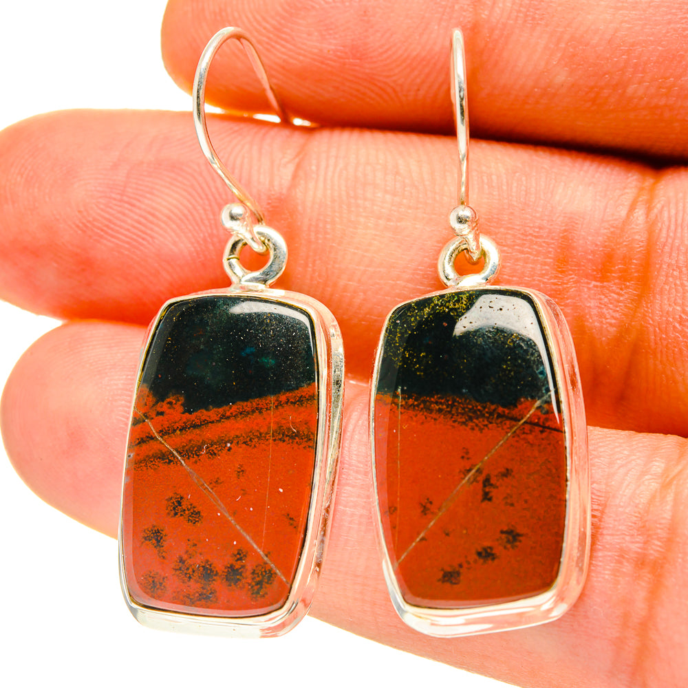 Bloodstone Earrings handcrafted by Anasilvercos - EARR416932