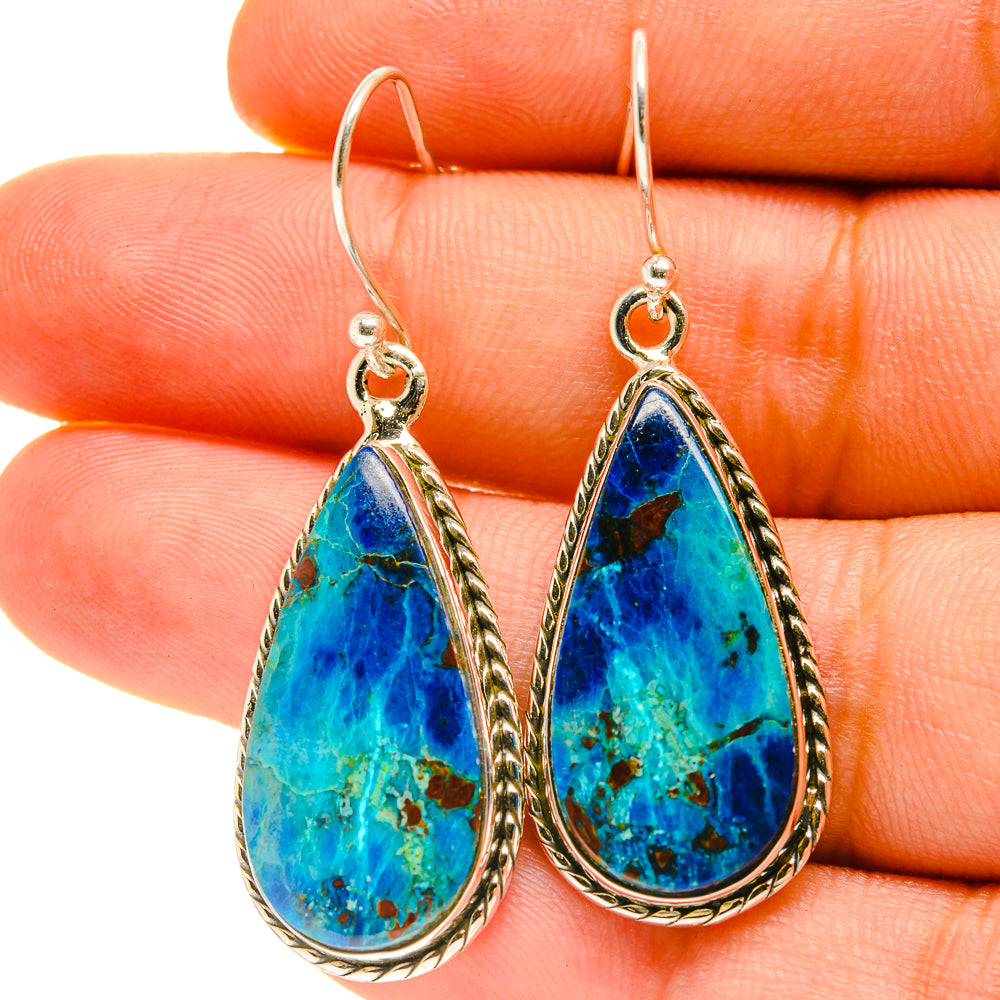Shattuckite Earrings handcrafted by Anasilvercos - EARR416958