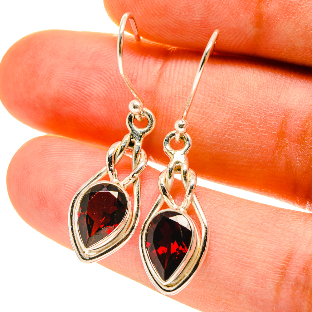 Garnet Earrings handcrafted by Anasilvercos - EARR416960