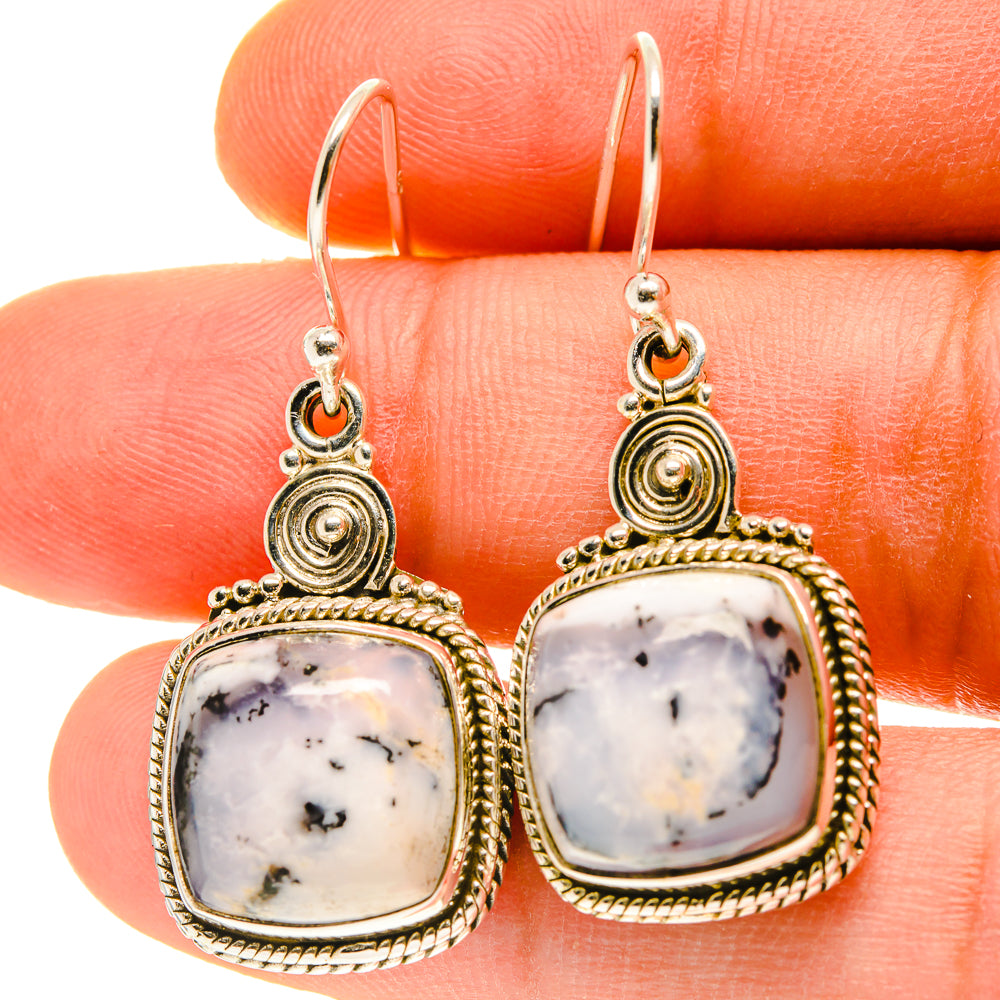 Dendritic Opal Earrings handcrafted by Anasilvercos - EARR416964