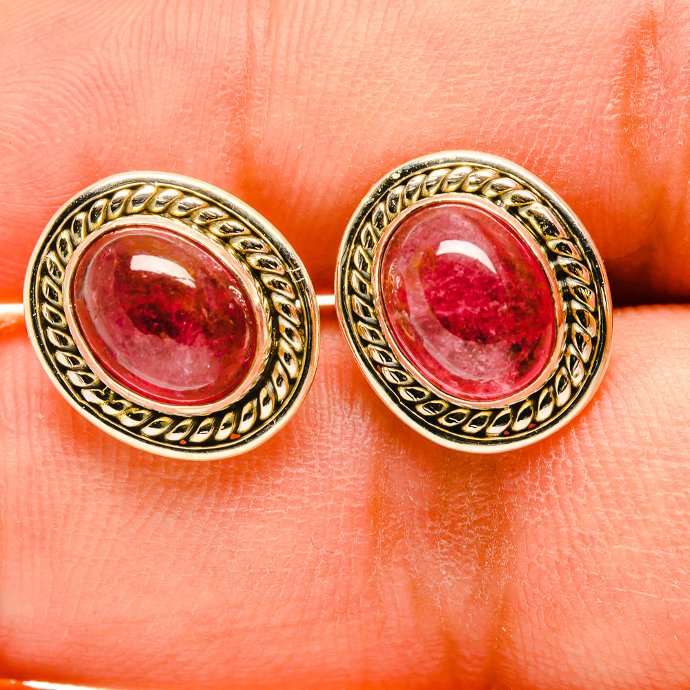 Pink Tourmaline Earrings handcrafted by Anasilvercos - EARR416968