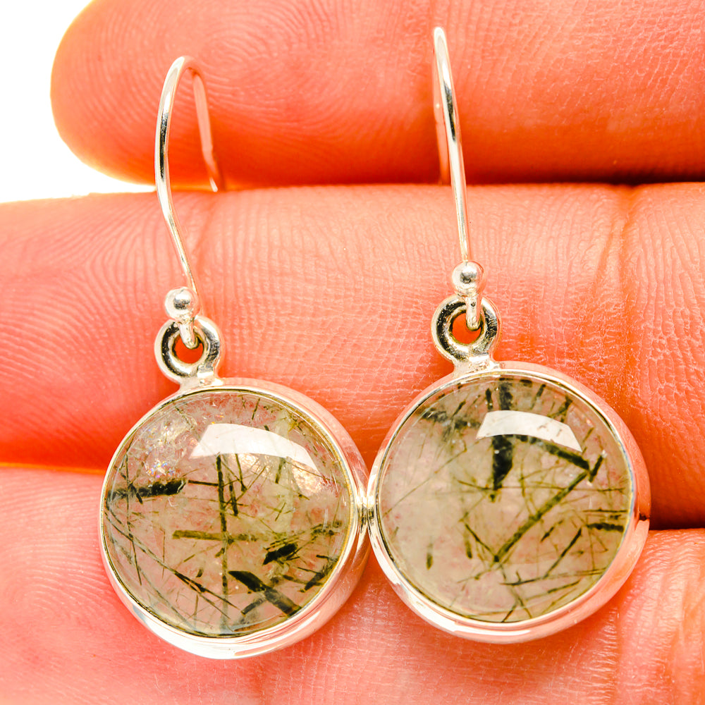 Tourmalinated Quartz Earrings handcrafted by Anasilvercos - EARR416993