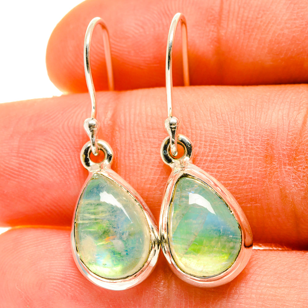 Green Moonstone Earrings handcrafted by Anasilvercos - EARR416997