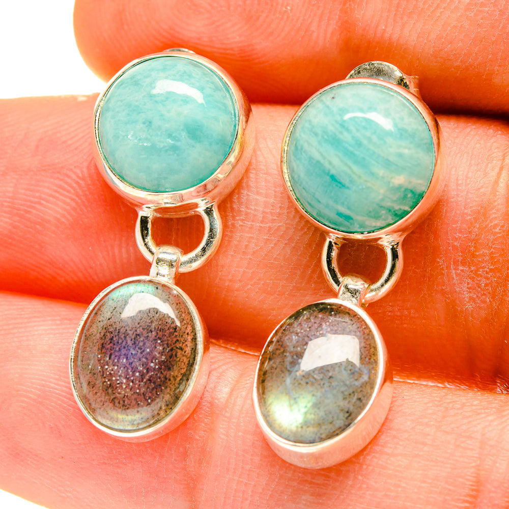 Labradorite Earrings handcrafted by Anasilvercos - EARR417002