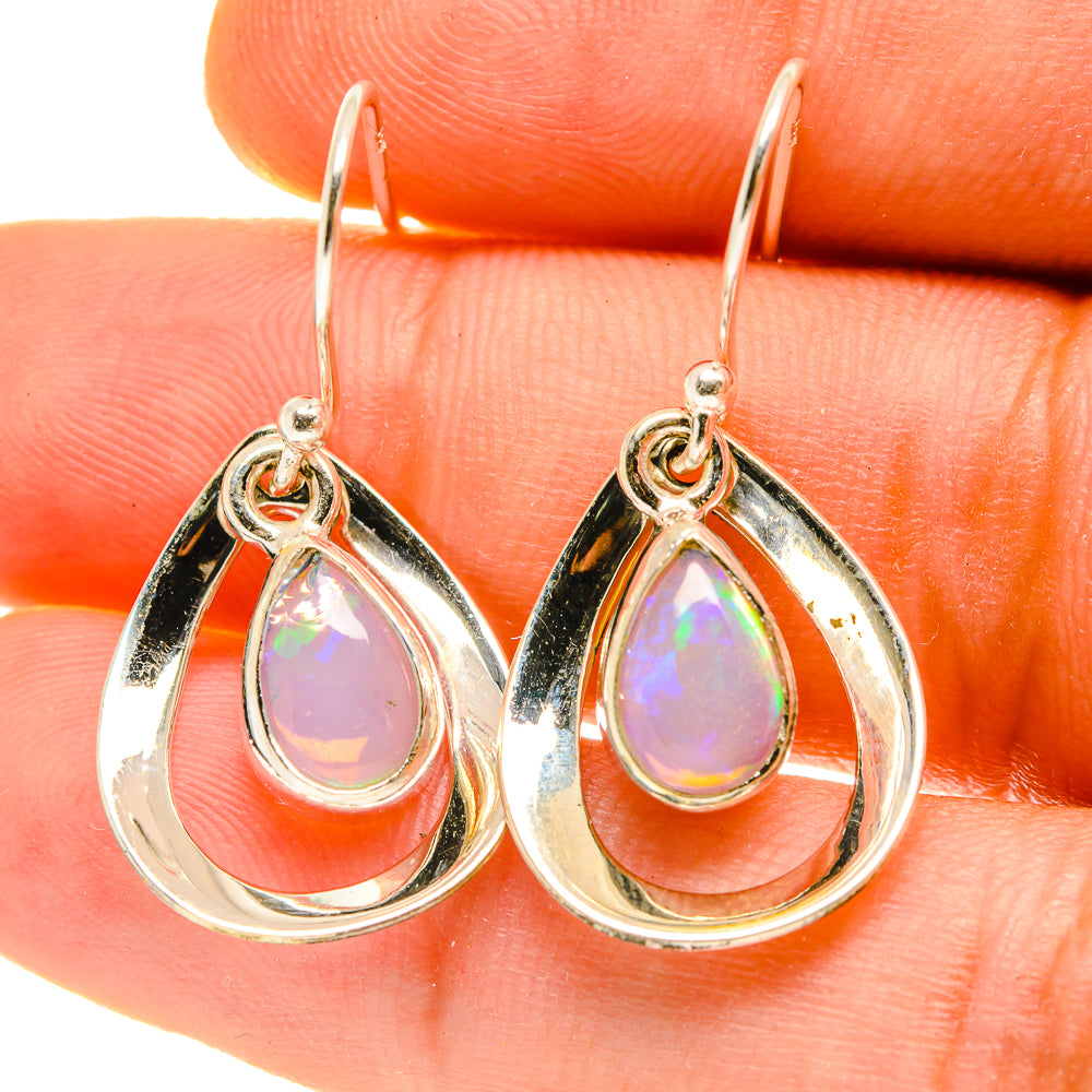 Ethiopian Opal Earrings handcrafted by Anasilvercos - EARR417010